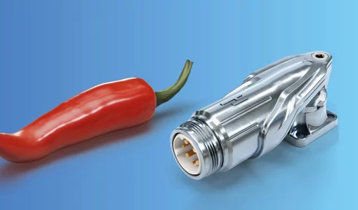 World's smallest M16 right-angle connector