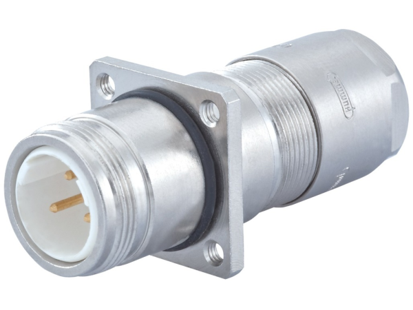 Panel Connector with built in Cable Strain Relief