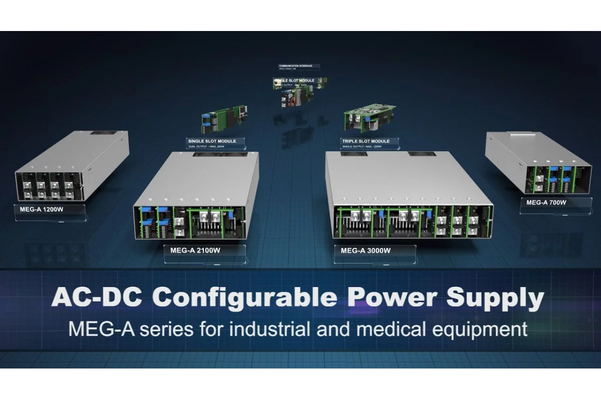 Delta MEG-A serie configureerbare AC-DC voedingen voor medische en industriële toepassingen