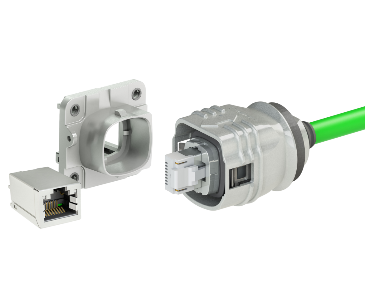 Y-Con RJ45 push-pull connector 