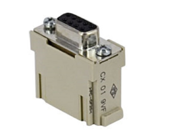 female insert, MIXO, 1MU, 9p, crimp, 5A, 50V, D-SUB